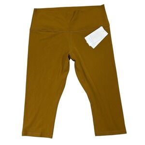 Athleta Transcend Capri Womens 2X Brown Stretch Leggings New with Tags
